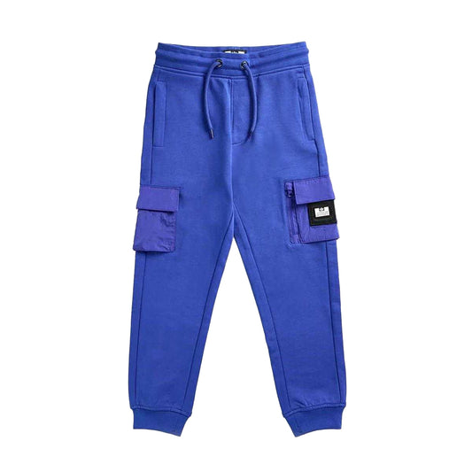 Blue - Front - Weekend Offender Childrens-Kids Parachute Pocket Jogging Bottoms