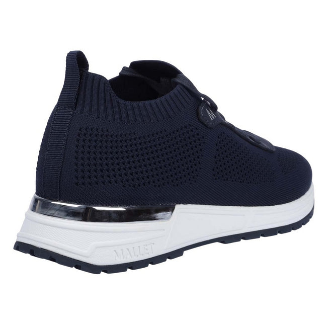 Navy - Back - Mallet Mens Diver Lite Knitted Sock Trainers