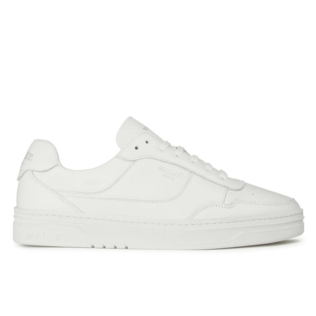 White - Front - Mallet Mens Bennet Leather Trainers
