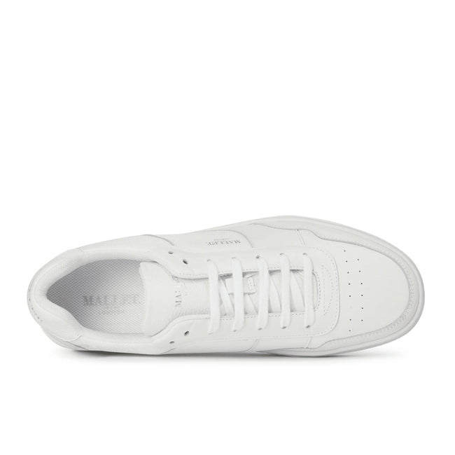 White - Side - Mallet Mens Bennet Leather Trainers
