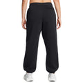 Black - Pack Shot - Under Armour Womens-Ladies Wordmarks Fleece Icon Oversized Jogging Bottoms