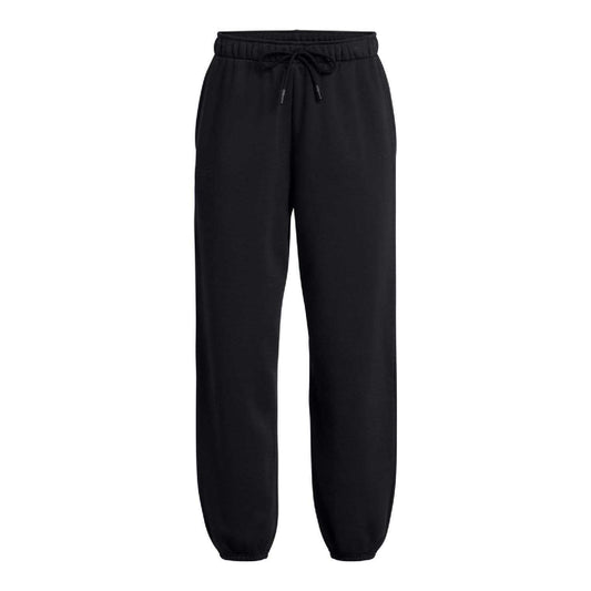 Black - Front - Under Armour Womens-Ladies Wordmarks Fleece Icon Oversized Jogging Bottoms