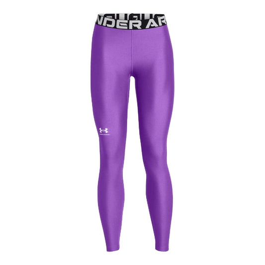 Purple - Front - Under Armour Womens-Ladies HeatGear Leggings
