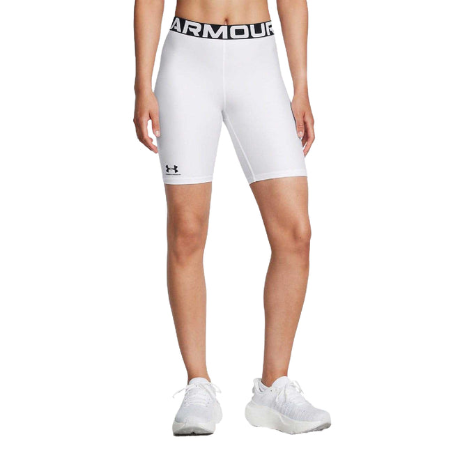 White - Side - Under Armour Womens-Ladies HeatGear Shorts