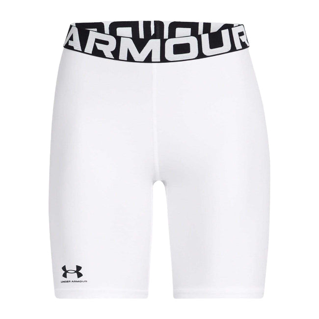 White - Front - Under Armour Womens-Ladies HeatGear Shorts