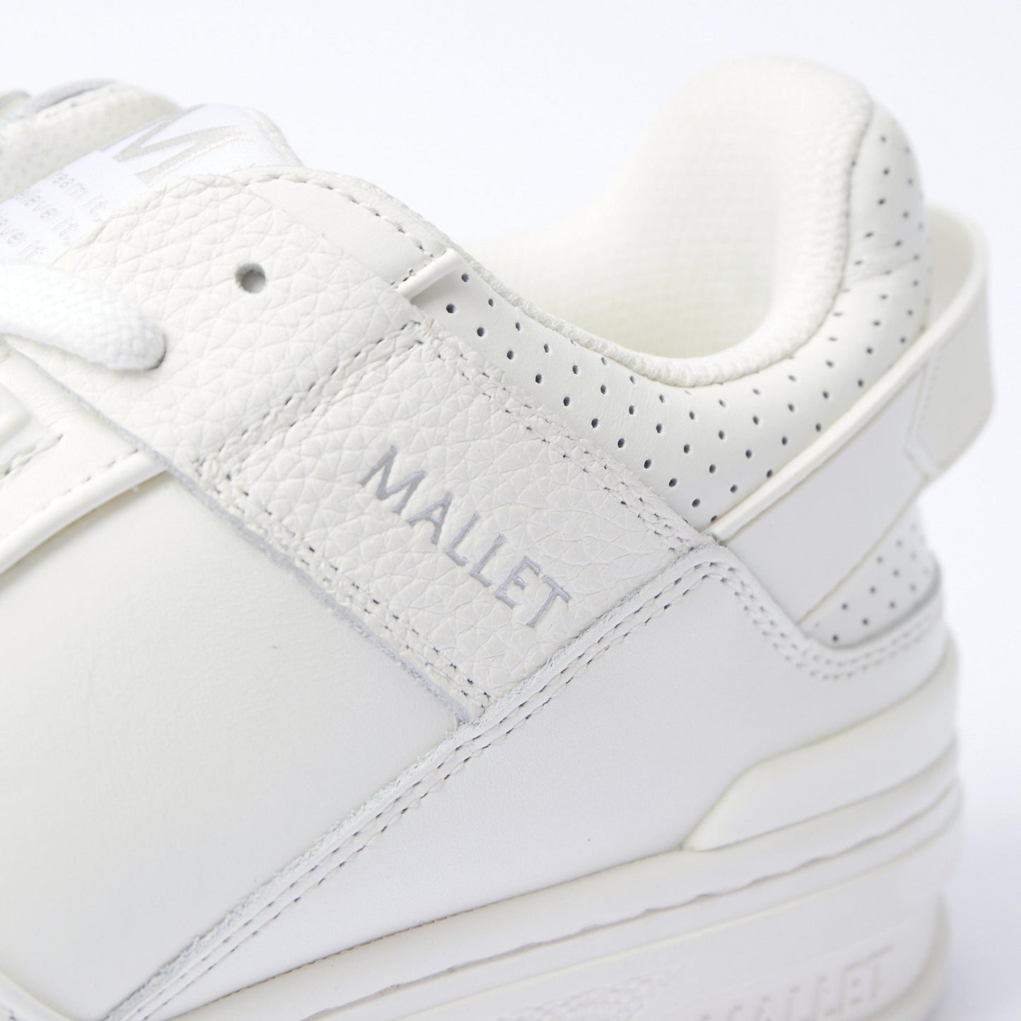 White - Lifestyle - Mallet Mens Compton Leather Trainers