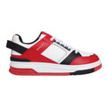 White-Red - Side - Mallet Mens Compton Leather Trainers
