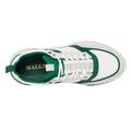 White-Green - Side - Mallet Mens Radnor Leather Trainers