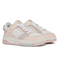 White-Light Pink - Front - Mallet Womens-Ladies Compton Leather Trainers