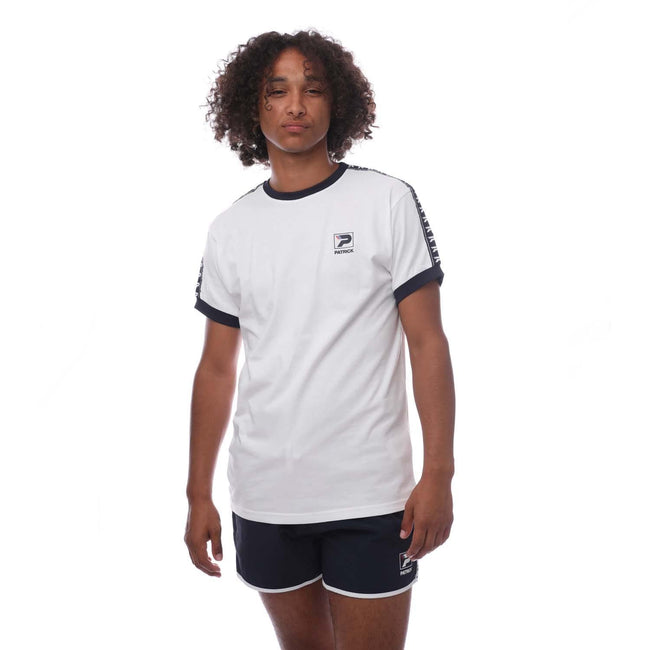 White - Front - Patrick Mens Frank T-Shirt