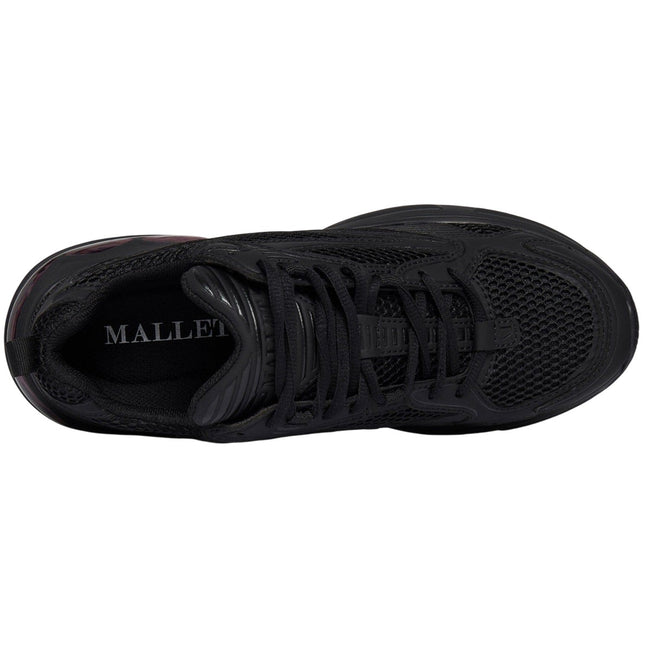 Black - Side - Mallet Mens Jupiter Leather Trainers