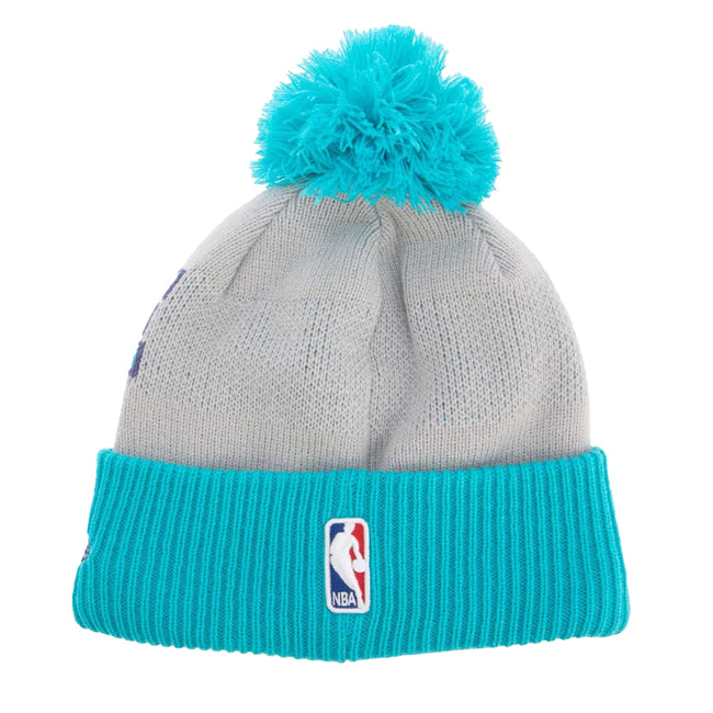 Turquoise - Back - New Era Charlotte Hornets NBA Knitted Bobble Beanie