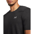 Grey - Side - Under Armour Mens Vanish Grid Seamless T-Shirt