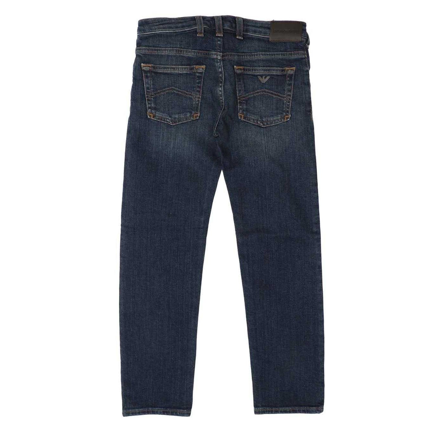 Blue - Back - Emporio Armani Childrens-Kids J45 Regular Jeans