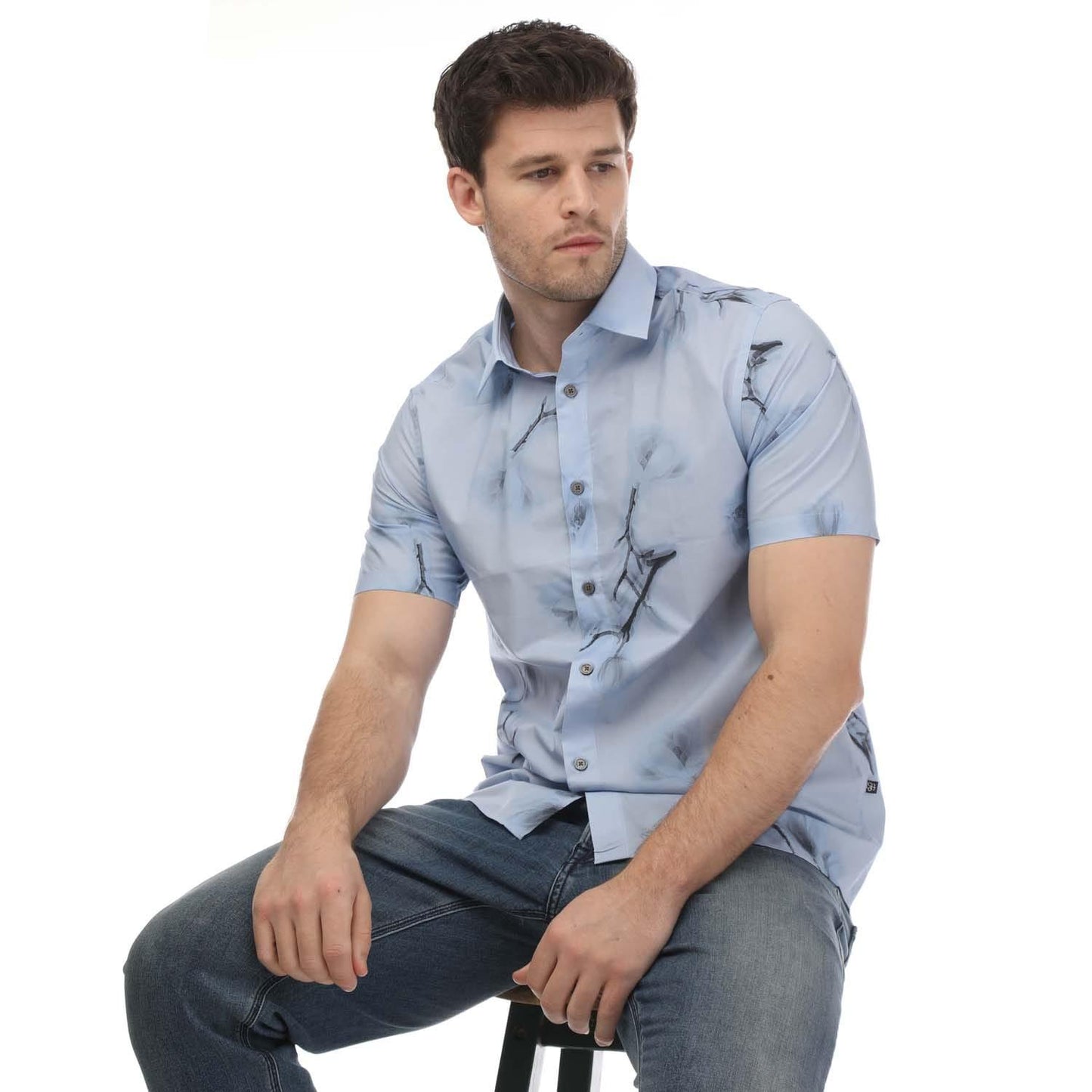 Sky - Lifestyle - Ted Baker Mens Lousho Large Floral Shirt