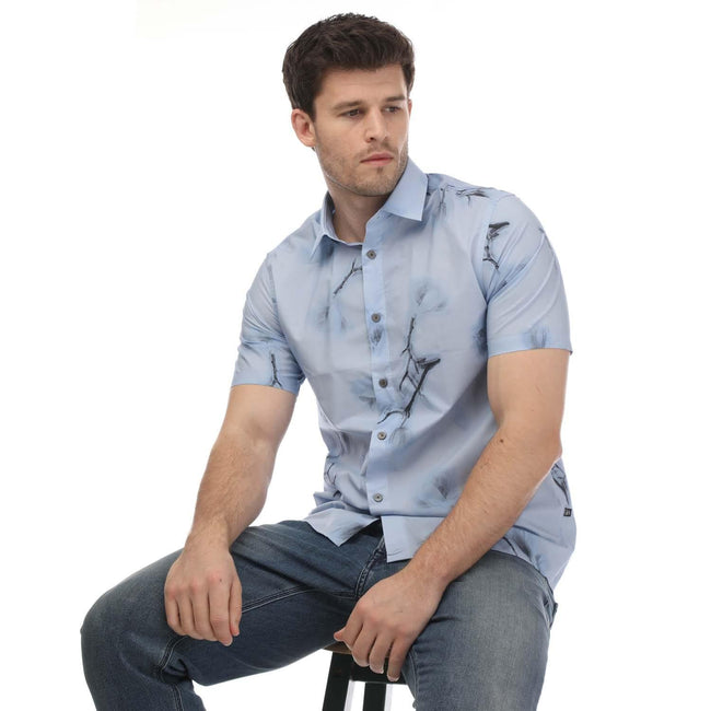 Sky - Lifestyle - Ted Baker Mens Lousho Large Floral Shirt