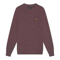 Purple - Front - Lyle & Scott Mens Lambswool Round Neck Jumper