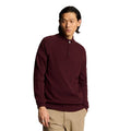 Red - Front - Lyle & Scott Mens Quarter Zip Saddle Sleeve Jumper