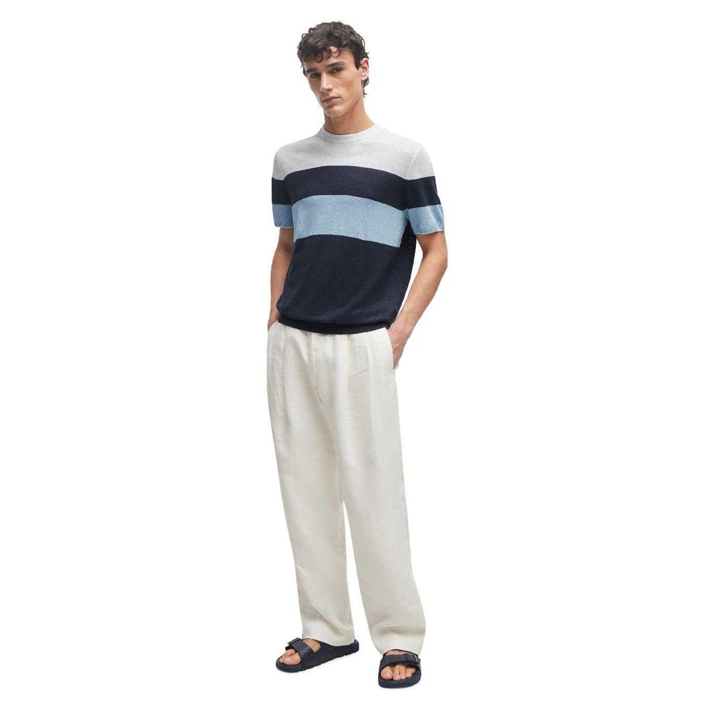 Dark Blue - Pack Shot - Boss Mens Tramonte T-Shirt