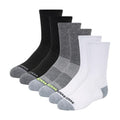 White-Grey-Black - Back - Skechers Childrens-Kids Crew Socks (Pack of 6)