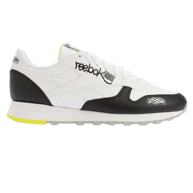 White-Black - Lifestyle - Reebok Mens Classic Leather Shoes