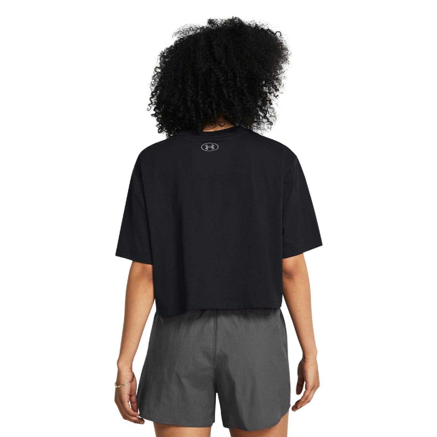 Black - Lifestyle - Under Armour Womens-Ladies Cropped Boxy T-Shirt