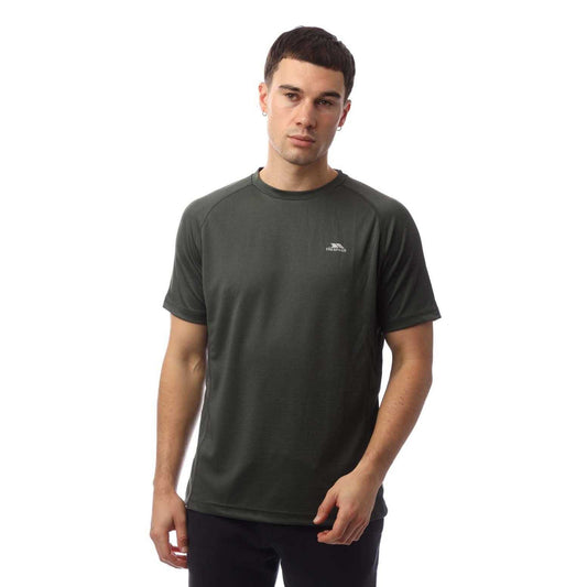 Green - Front - Trespass Mens Niles Active T-Shirt