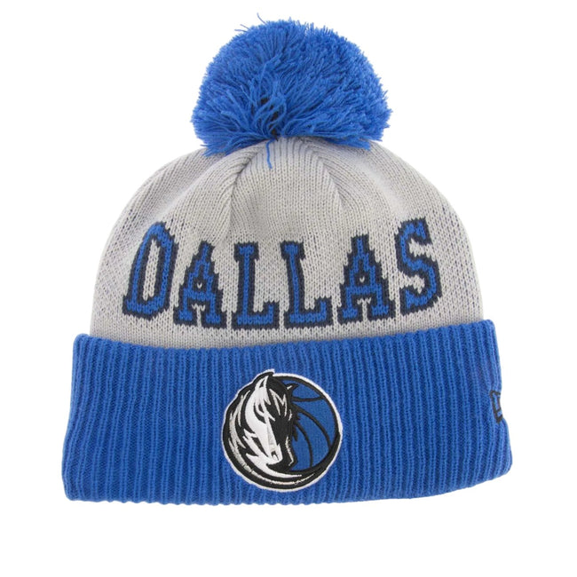 Blue - Front - New Era NBA Tip Off 2023 Dallas Mavericks Knitted Bobble Beanie