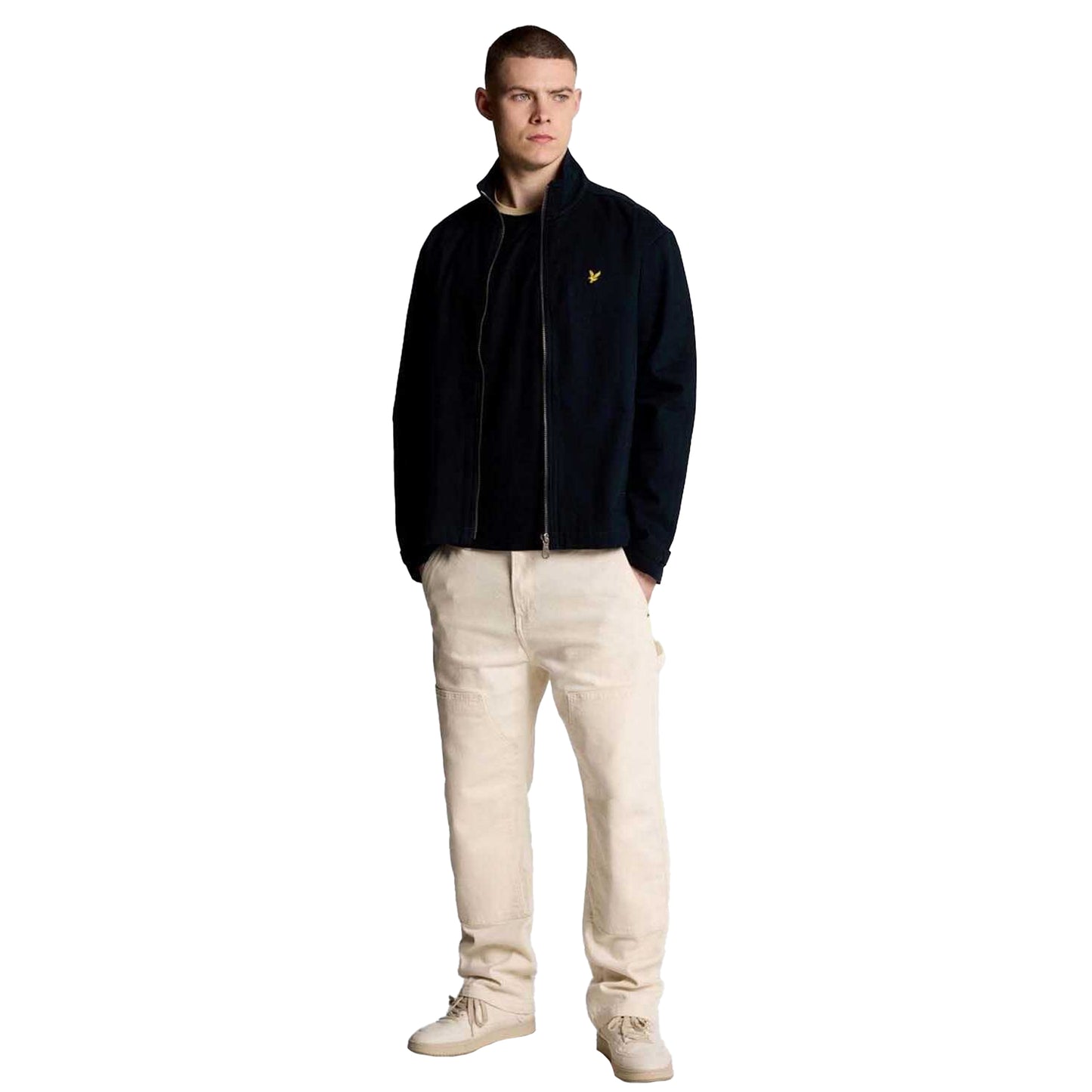 Dark Navy - Lifestyle - Lyle & Scott Mens Twill High-Neck Jacket
