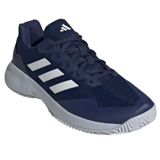 Blue - Front - Adidas Mens Court 2.0 Tennis Shoes
