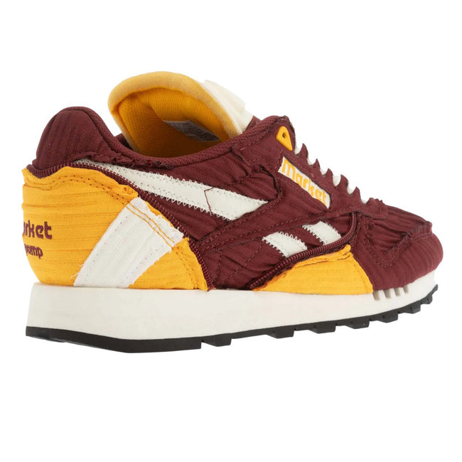 Burgundy - Pack Shot - Reebok Mens Classic Pump Faux Leather Trainers