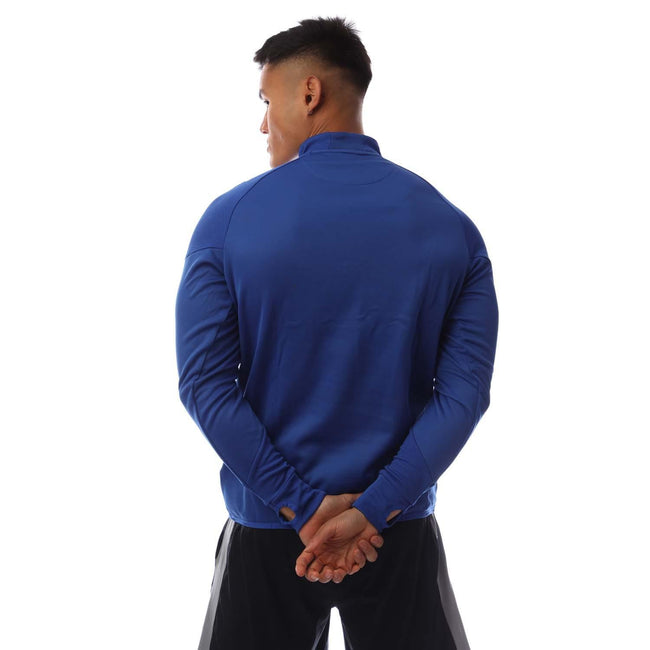 Blue - Back - Sondico Mens Evolution Quarter Zip Sweatshirt