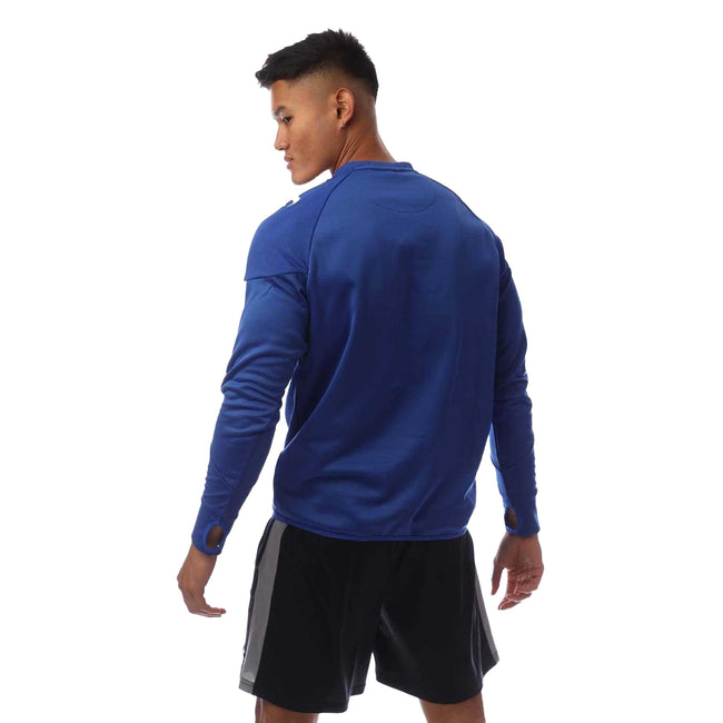 Blue - Back - Sondico Mens Evolution Crew Neck Sweatshirt