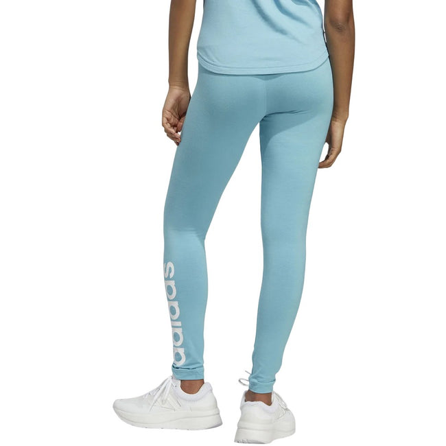 Preloved Blue-White - Back - Adidas Womens-Ladies Essentials High Waist Sport Leggings