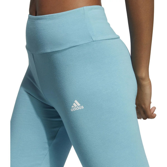 Preloved Blue-White - Lifestyle - Adidas Womens-Ladies Essentials High Waist Sport Leggings