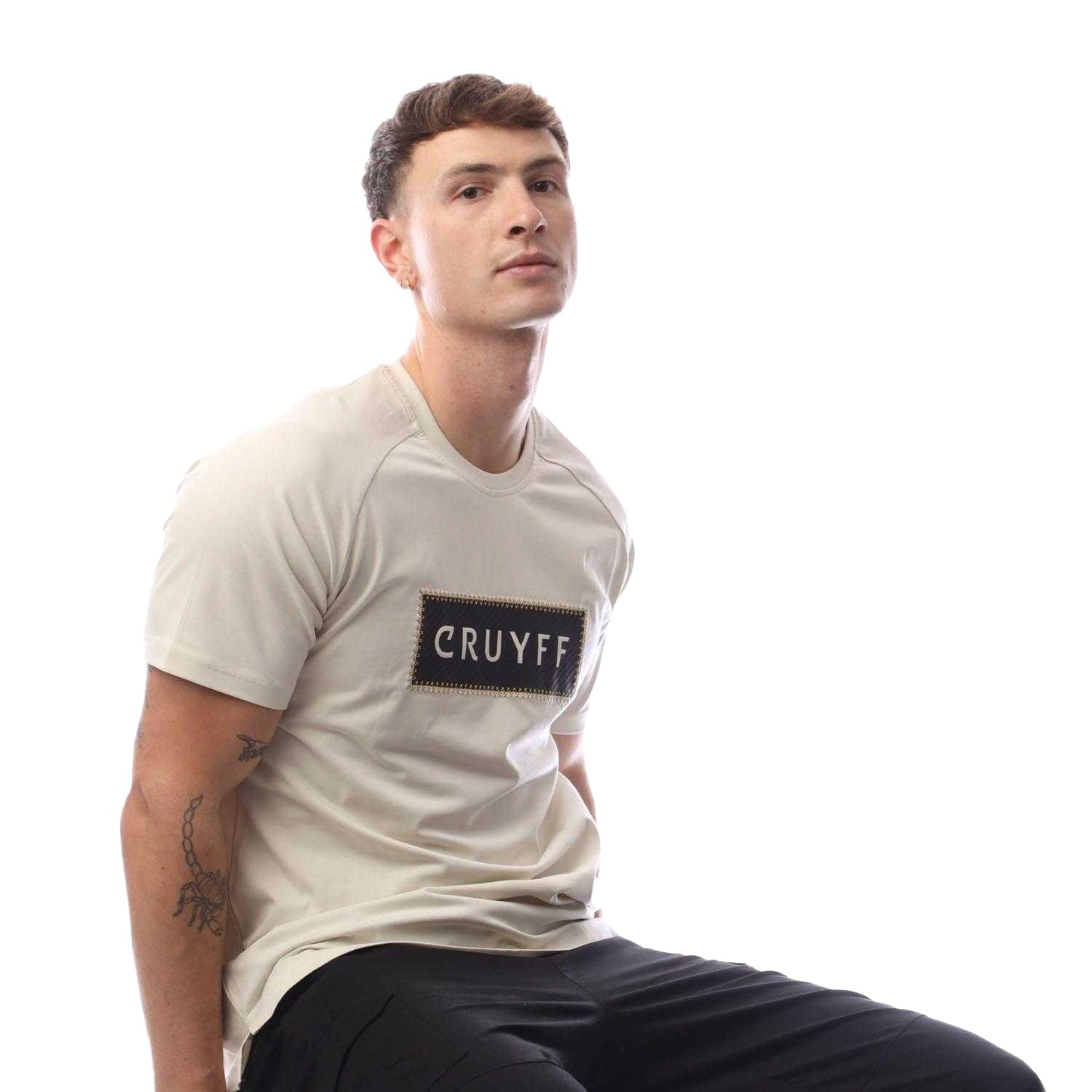 Cream - Lifestyle - Cruyff Mens Fuzeknit Laser Cut T-Shirt