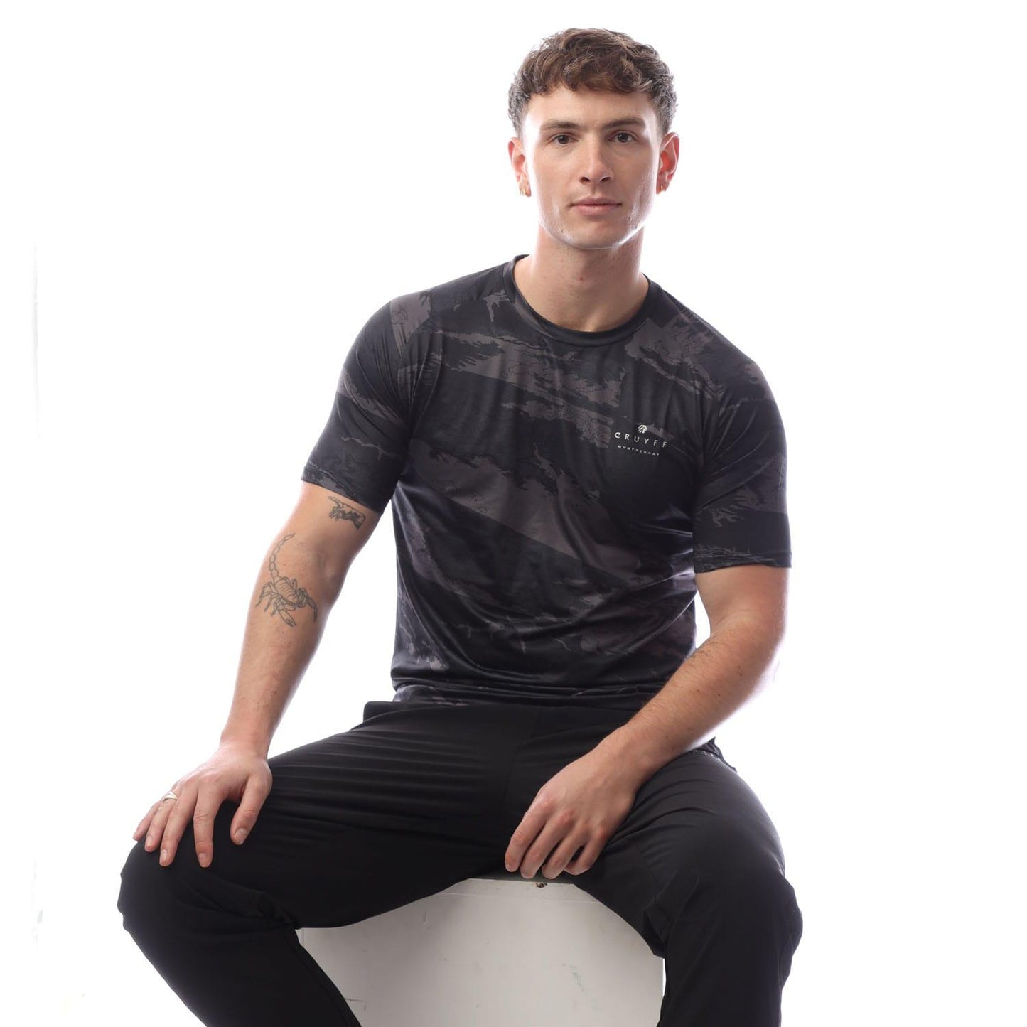 Black - Lifestyle - Cruyff Mens Drone T-Shirt