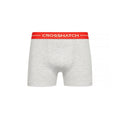 Grey - Side - Crosshatch Mens Astral Boxer Shorts (Pack of 12)