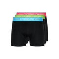 Black - Front - Crosshatch Mens Astral Boxer Shorts (Pack of 3)