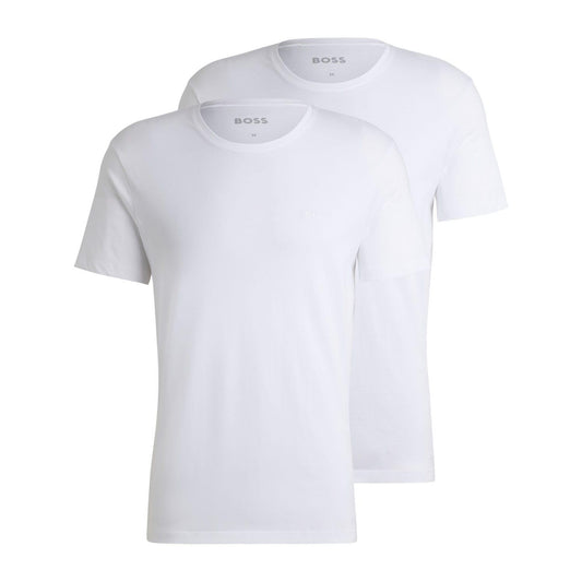 White - Front - Boss Mens Comfort T-Shirt (Pack of 2)