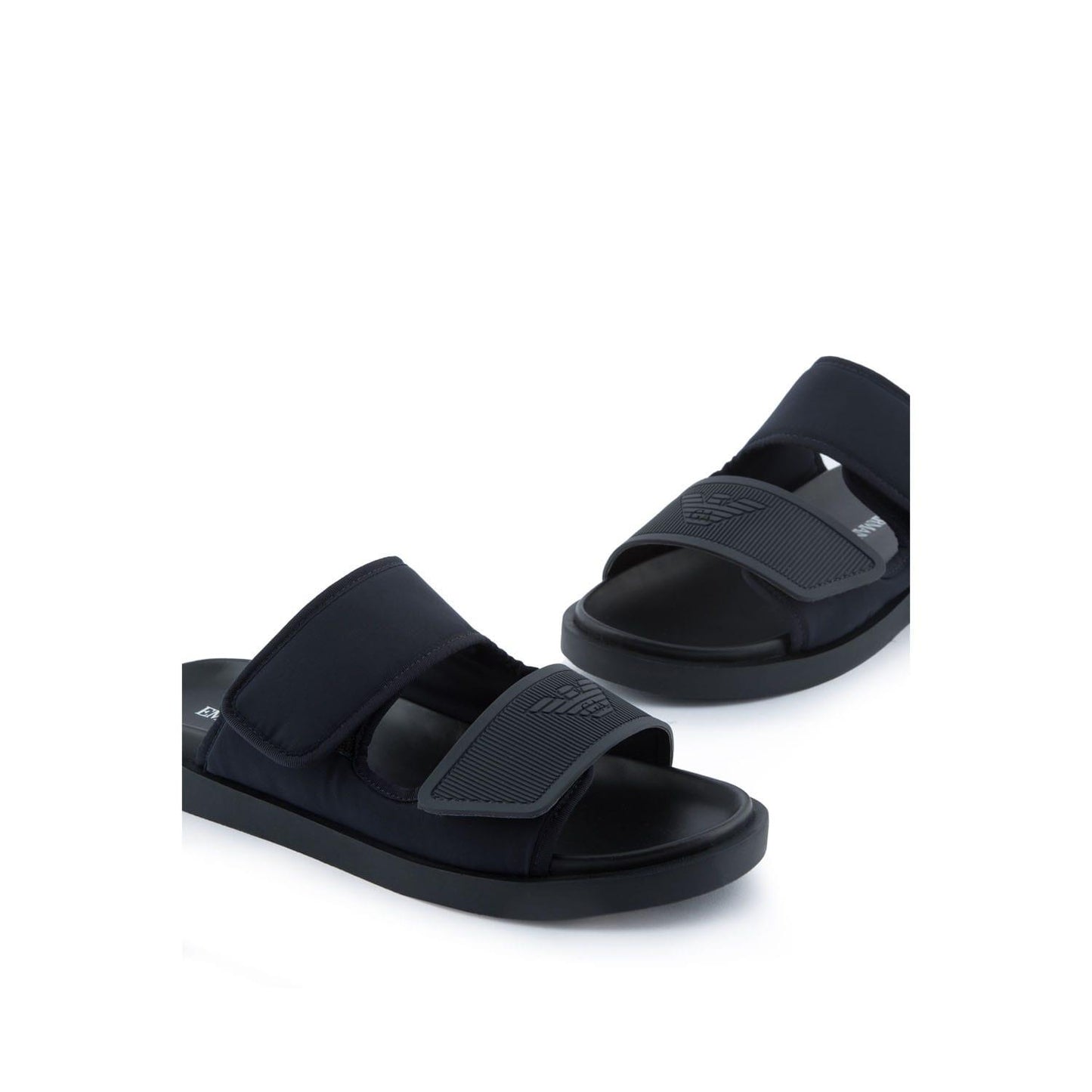 Black - Lifestyle - Emporio Armani Unisex Adult Plain Sandals