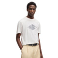 Natural - Lifestyle - Hugo Mens Dalendi Geometric Logo T-Shirt