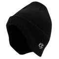 Black - Front - Adults Unisex Thermal Knitted Winter Ski-Winter Hat With Lining (shaped To Cover Ears)