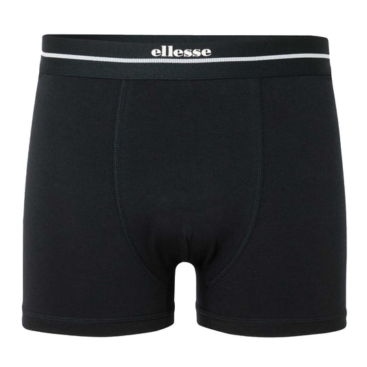Black - Front - Ellesse Mens Ambria Boxer Shorts (Pack of 3)