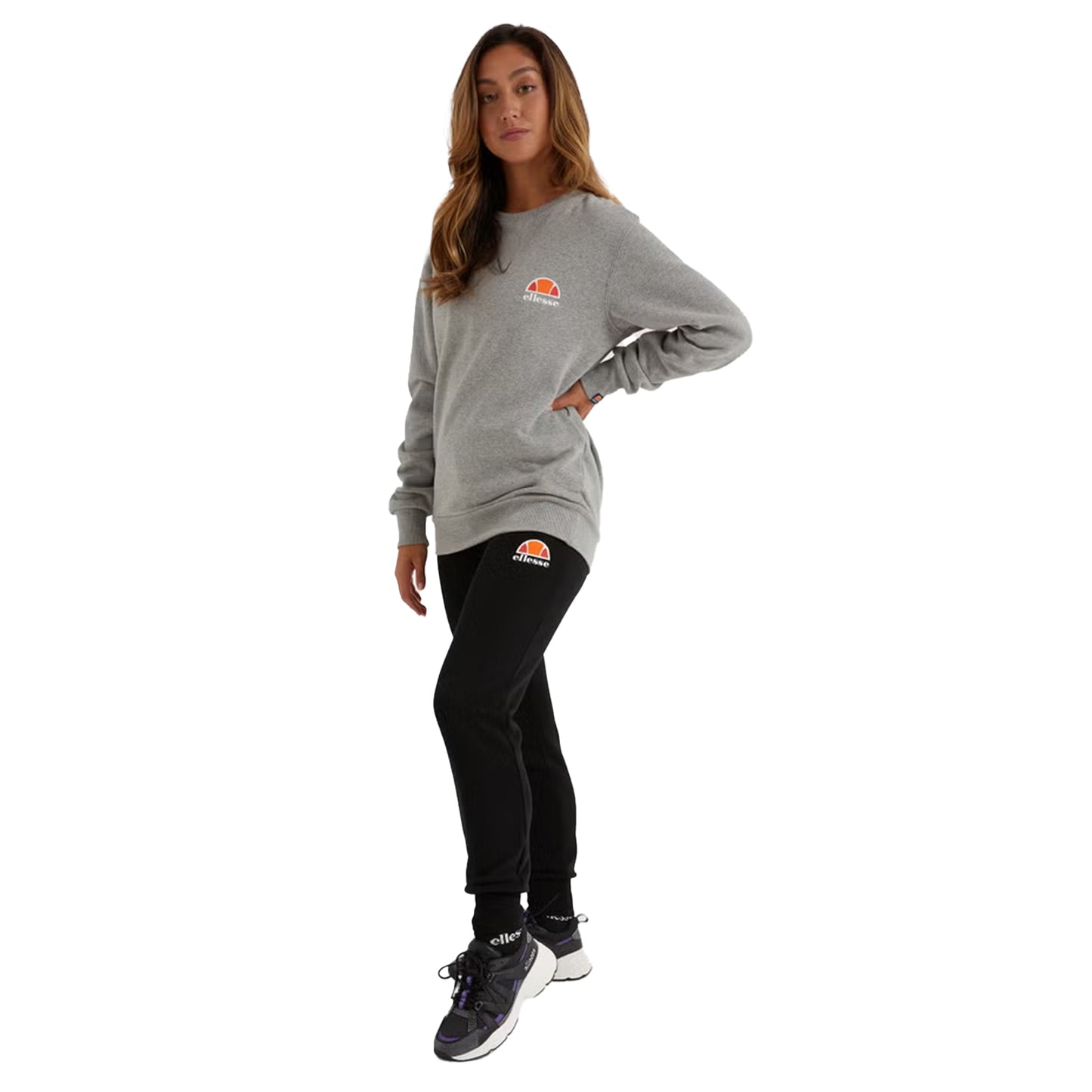 Black - Lifestyle - Ellesse Womens-Ladies Queenstown Jogging Bottoms