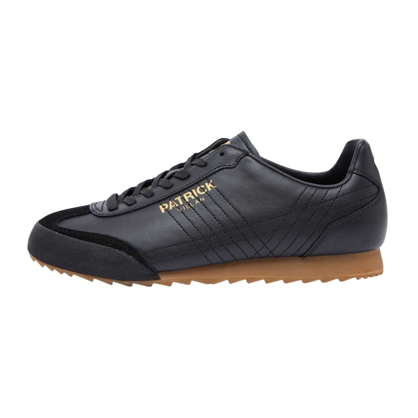 Black - Lifestyle - Patrick Mens Villan Leather Trainers