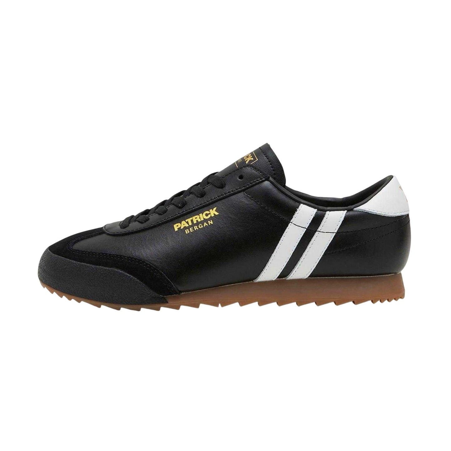Black-White - Lifestyle - Patrick Mens Bergan Leather Trainers