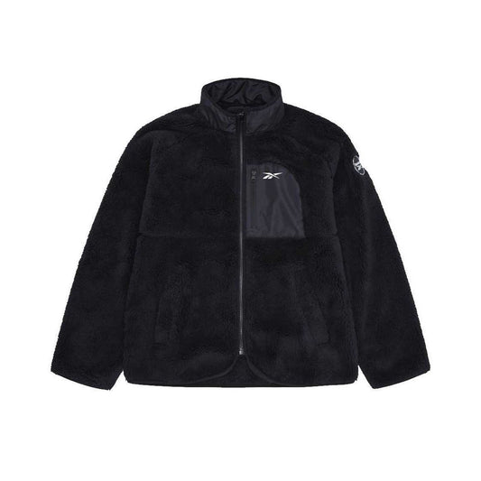 Black - Front - Reebok Womens-Ladies Double Monkey Fleece Jacket