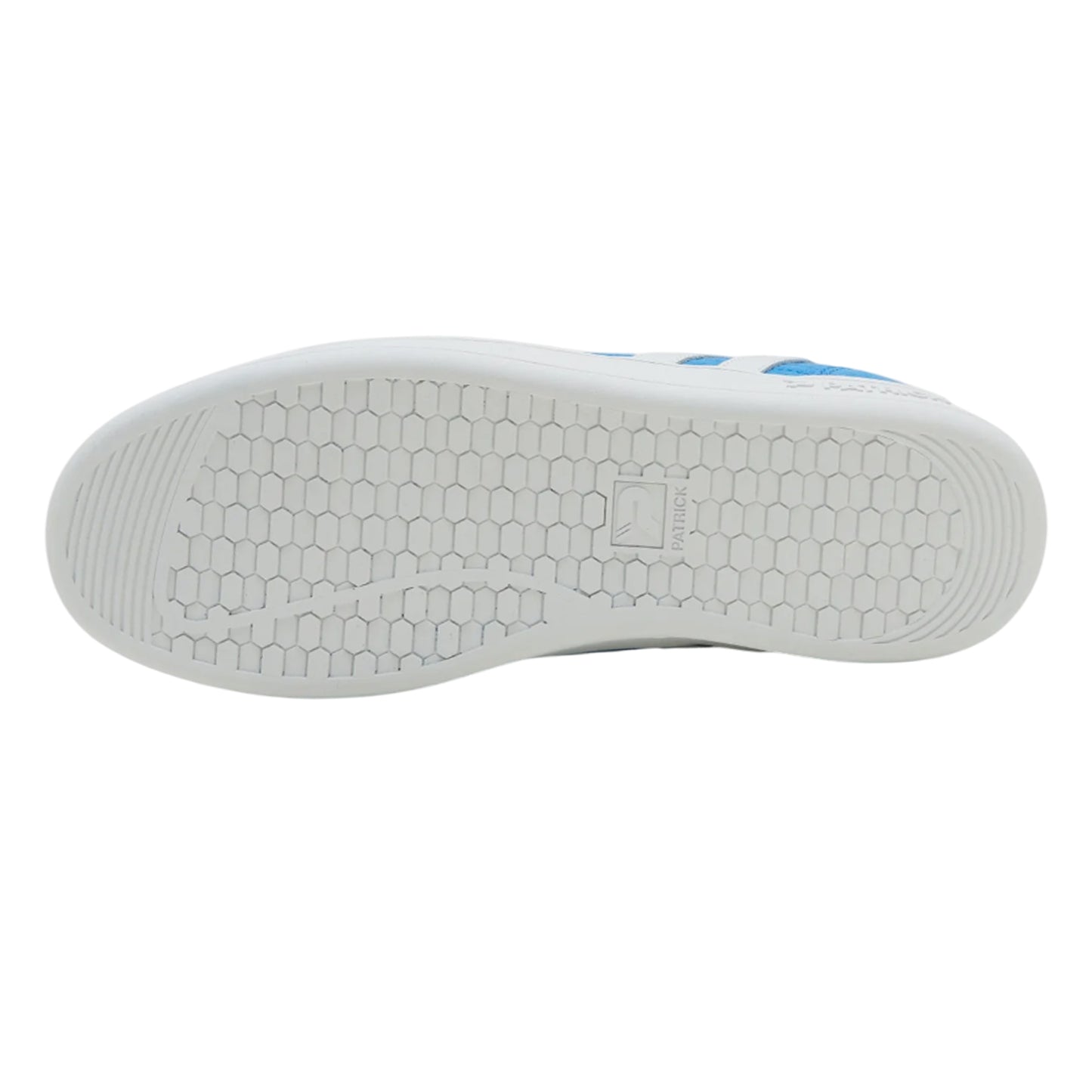 Blue-White - Pack Shot - Patrick Mens Lyon Suede Cupsole Trainers