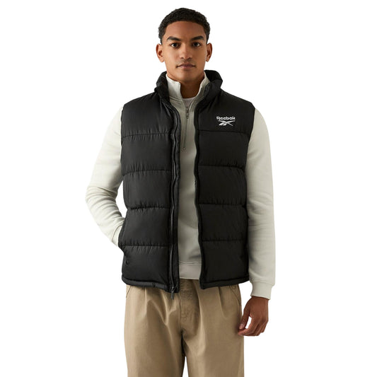 Black - Front - Reebok Mens Quilted Gilet